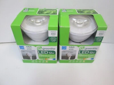 2Pk Bright White - Greenlite 12W LED Dimmable PAR30 Floodlight Medium~2700K Soft - Image 1 of 4