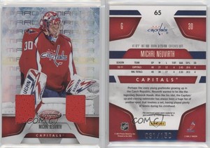2011-12 Certified Mirror Red Dual Materials /150 Michal Neuvirth #65