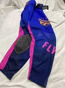 Fly Racing Kinetic K220 Pants SIZE 24 Midnight/Blue/Orange - Picture 1 of 5