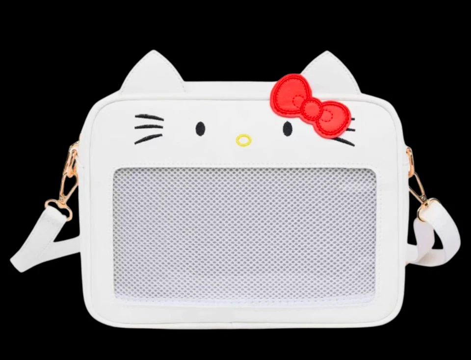 Sanrio Hello Kitty Transparente Ventana 2 Vías Bolso Mensajero Cuero JK Ita Pin Bolso Foto 1 de 4