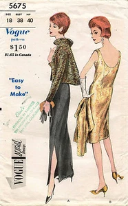 Vestido de noche y chaqueta Vogue Misses de los años 60 patrón 5675 talla 18 - Imagen 1 de 2