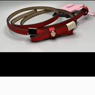 Kate Spade NY Engine Red Shoestring Bow Leather Belt. 8mm Sz Large NWT.