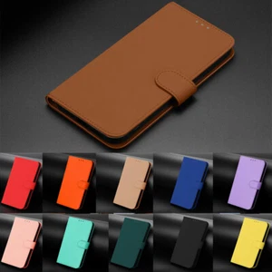 18 Farben PU Leder Brieftasche Etui Handy Hülle für Samsung A72 A73 A06 A16 A71 - Picture 1 of 30