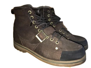 Polo Ralph Lauren Hombres Talla 11 D McAlton Botas Gamuza Cuero Marrón Hebilla Resistente - Imagen 1 de 10