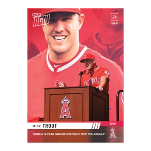 2019 Topps NOW Mike Trout TN-10 Largest Contract in History ~ PR 1754 - Picture 1 of 2