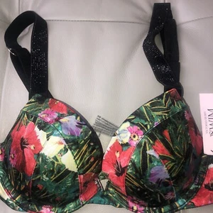 New Victoria’s Secret 32C Push Up Bikini Swim Top Bling Shine Swimwear $69 NWT - Picture 1 of 8