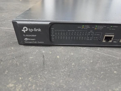TP-Link JetStream TL-SG3428MP Managed PoE+ Switch 28-Port Used - Image 1 of 4
