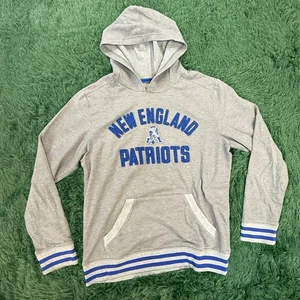 New England Patriots Hoodie Sweatshirt Gray NFL Fanatics Size Medium Unisex - Picture 1 of 6