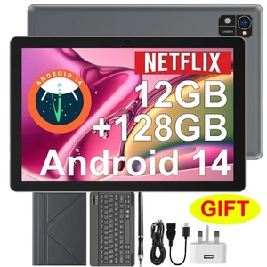 10Inch Android14. Tablet PC 12G RAM+128GB ROM Dual Camera 13MP 5GWiFi 7000mAh UK - Picture 1 of 12