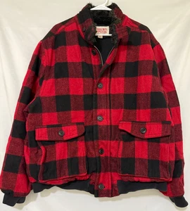 Mossimo Supply Herren XXL 2XL rot schwarz kariert Jägerjacke Steppfutter - Bild 1 von 12