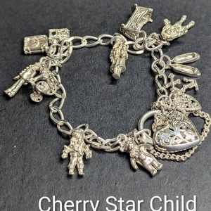 10 Charm Wizard Of Oz Bracelet In Sterling 925 silver - Bild 1 von 13
