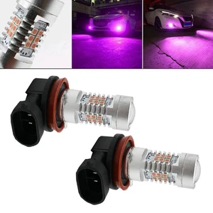 2x Rosa Púrpura H11 H8 LED Luz de Conducción Antiniebla DRL Bombilla Lámpara Accesorios - Imagen 1 de 11