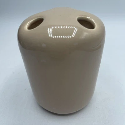 "Soporte para cepillo de dientes de porcelana vintage beige restauración baño 4""" Foto 1 de 4