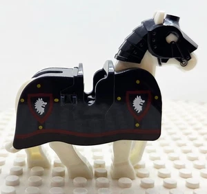 Custom Black Castle Wolf Knight Barding, Horse & Battle Helmet - Picture 1 of 8