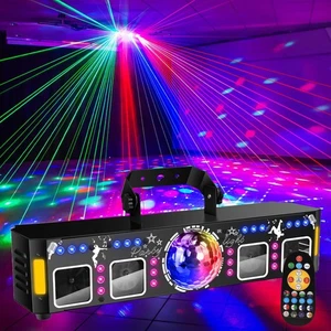 RGB Laser Projektor Lichteffekt LED Party Show Bühnenlicht Strobe Beam DMX DJ - Bild 1 von 14