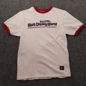 Walt Disney World x Vans T Shirt Womens M White Ringer Checkerboard Retro Skater - Picture 1 of 8
