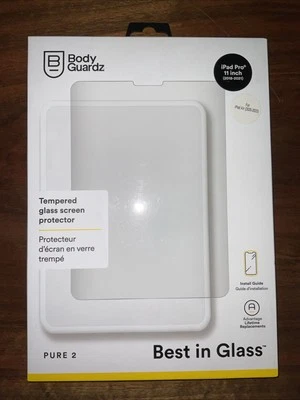 NEW Bodyguardz Pure 2 Tempered Glass Screen Protector Apple 11" inch iPad Pro - Image 1 of 2