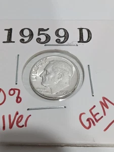 1959 D SILBERGROSCHEN UNZ, EDELSTEIN - Bild 1 von 2