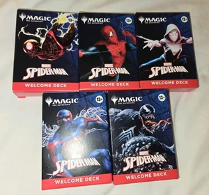 SDCC 2025 Magic The Gathering x Spider-Man Complete Welcome Deck Set (5) - Picture 1 of 2