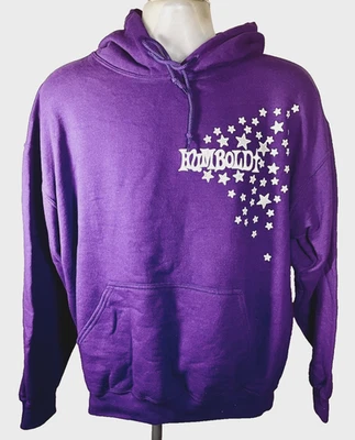 Purple Hoodie Heavy Blend Size L Humboldt Silver Stars Graphic Women Hiking - Image 1 of 4