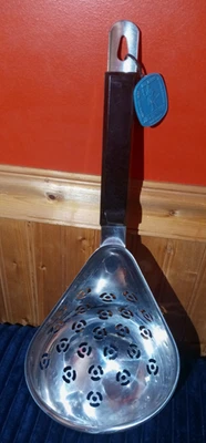 Aeternum Italy Stainless Steel 17" Pasta Colander Handle Strainer Scoop w/Tag - Image 1 of 4