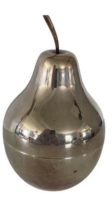 Rare Lino Sabattini Christofle Pear Silverplate Vessel Mid-Century Italian 20cm - Image 1 of 3