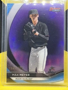 2020 Bowman's Best Max Meyer Purple Refractor /250 #TP-25 Miami Marlins - Picture 1 of 2