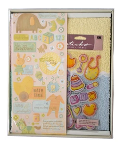 Memories In The Making Baby Scrapbook Terrycloth Photo Album +Stickers, NEW 2004 - Picture 1 of 9