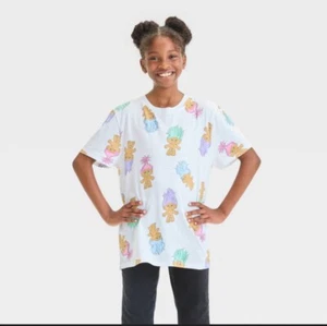 Trolls Girl's Printed T-Shirt White pastel Multicolor Size XS (4/5T) - Picture 1 of 6