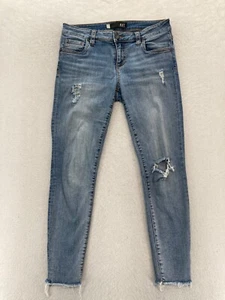 Kut from the Kloth Connie Women's 6 Medium Wash Blue Denim Ankle Skinny Jeans - Picture 1 of 13