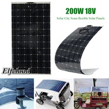 Elfeland 200W 18V Solar Panel Semi Flexible A-Class Off Grid For Home RV Boat