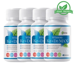 Vitamin D3 5000iu K2 100 mcg Best Natural Powder Vitamin D3 K2 MK7 Capsules - Picture 1 of 12