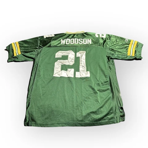 Charles Woodson Green Bay Packers Reebok On Field Sewn Jersey Size 56 Authentic Cover