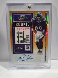 PATRICK QUEEN      2020 PANINI CONTENDERS OPTIC #151 ORANGE RC AUTO #/50 SP - Picture 1 of 2
