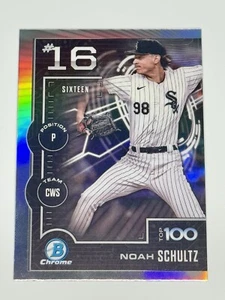 2025 Bowman Chrome - Noah Schultz - Top 100 Refractor (RC) - Picture 1 of 2