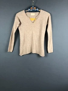 Zadig & Voltaire Women's Pullover Top Size S Sand-Colored Cashmere Embroidered - Picture 1 of 11
