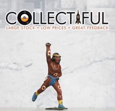 FIGURA DE PLOMO TIMPO VINTAGE - INDIO NATIVO AMERICANO - *ESCALA BRITÁNICA*🔥 658 Foto 1 de 4