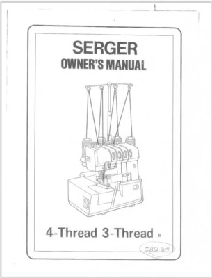Serger Overlock INSTRUCTION Simplicity 804 Serger Owners Manual PDF FILE digital - Image 1 of 2