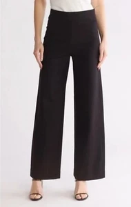 Rag & Bone Women's Large Black Iris Wide Leg Ponte Pants - Picture 1 of 9