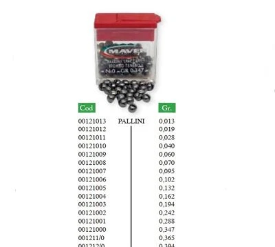 MAVER cod.00121 pallini spaccati piombo tenero - Immagine 1 di 2