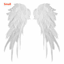 Pair Angel Devil Wings Embroidery Patches Clothes Feather Applique Badge Sticker
