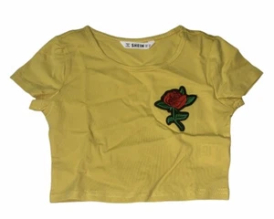 Brand New- Shein Kids Short Sleeve Stretch Floral T-Shirt Girls (Size 6Y) - Picture 1 of 8