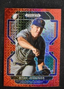 2022 Prizm Draft Picks Baseball Base Red Mojo #PDP128 Ryan Jennings