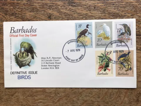 1979 Barbados, Definitive Issue Birds First Day Cover Cover
