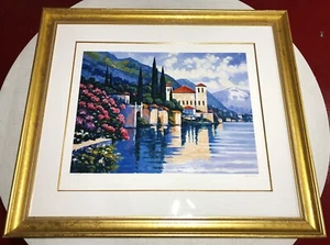 SIGNED JOHN ZACCHEO – GRAVEDONA LAGO DI COMO 206/325 WENTWORTH GALLERY MIAMI - Picture 1 of 6