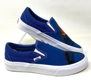 VANS CLASSIC SLIP ON Big Reveal Navy Canvas Womens Sneakers VN000XG81P4 - Picture 1 of 9