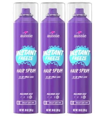 Aussie Instant Freeze Hairspray with Jojoba & Sea Kelp, Strong Hold, 10.0 oz,USA - Image 1 of 4