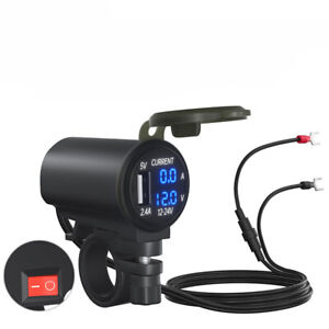 Motorcycle Refitted 4.2A Fast Charging Mobile Phone Car Charger With Voltmeter