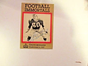 HOF Football Immortals Chuck Bednarik Philadelphia Eagles  Hand Sign Autograph - Picture 1 of 1