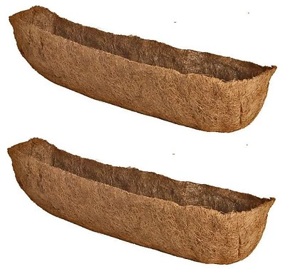 CoCo Liners Window Boxes Wall Troughs Natural Coconut FibreBasket Liner 30" 2Pcs - Image 1 of 4